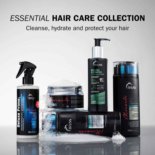TRUSS Keratin Hair Treatment - Hair Care for Women & Men with Keratin & Collagen - Heat Protectant & Leave In Treatment for Moisture, Detangling & Repair - Controls Frizz & Restores Shine (8.45 oz)