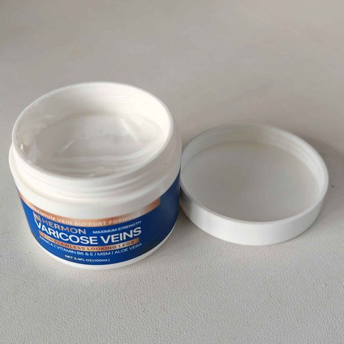 Hermon Varicose and Spider Veins Cream – Natural Formula to Improve Circulation, Soothe Tired Legs & Reduce Swelling – 3.4 Fl Oz (3.4 Fl Oz (Pack of 1))