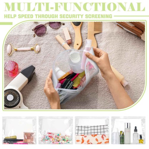 Xuniea 50 Pcs Mini Clear Makeup Bag Small Clear Zipper Pouch Travel Plastic Cosmetic Organizer Waterproof for Toiletries Swimsuit Bikini Bathing Suit(7.9'',Transparent)