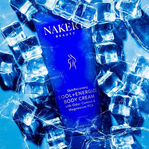 Nakery SkinRecovery Cool + Energize Cooling Body Cream, Magnesium Body Lotion for Hot Flashes, Firming Moisturizer with Menthol and Caffeine, Calming Skincare for Women 50+, Made in USA