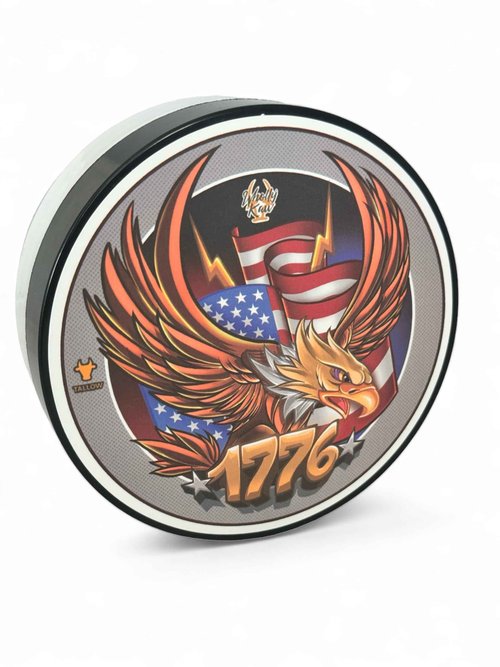 1776 Shaving Soap. Donkey Milk, Water Buffalo Milk, Whey Proteins, Tallow, Hops Extract. Osmanthus, Benzoin, Labdanum, Grapefruit, Artemisia, Tarragon, Patchouli, Musk, Tonka Bean, Cedarwood