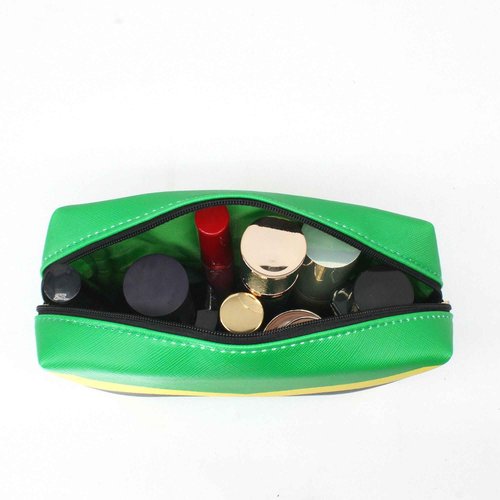 RGYLION Makeup Bag Travel Toiletry Bag Makeup Bag for Women PU Leather Waterproof Make up Bag for Women Girls Jamaica Flag Rasta Reggae Letter Afro（Jamaica