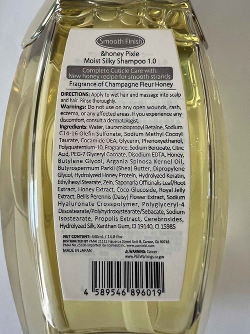 & honey Pixie Moist Silky Shampoo 1.0 440ml Deep Hydration - Ideal for Fine,Tangled hair.