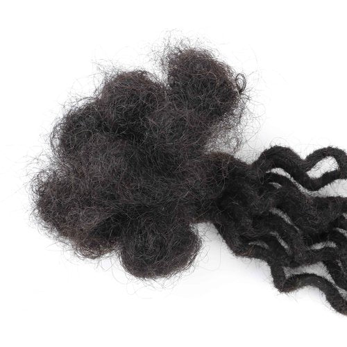 0.6cm Thickness Real Human Hair Dreadlock Extensions 10 Inch 10 Strands Full Handmade Permanent Curly Locs Extensions Human Hair Can Be Dyed and Bleached