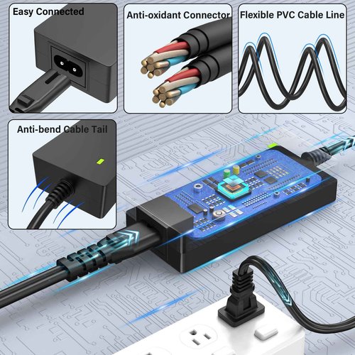 HIENADTOR 48V AC DC Adapter Compatible with Hoioto ADS-110DL-52-1 480072G 480096G ADS-110DL-52-1480072G ADS-110DL-52-1480096G 48.0V 48 Volt Charger Power Cord Adapter Supply Cable Charging Plug