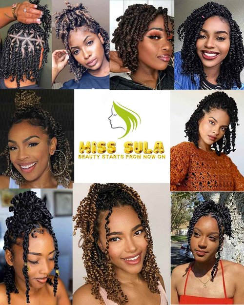 Passion Twist Crochet Hair 10 Inch Pre-twisted Short Crochet Passion Twist Hair, Pre Looped Passion Twist Crochet Braids Natural Brown，Bohemian Crochet Hair Extensions(10"-8P 30#)