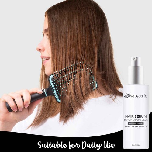 Evalectric Argan Oil Hair Serum - For Dry, Damaged, Frizzy Hair - Anti-Frizz, Straightening, and Shine Serum with Vitamin E - 2 Fl. Oz.