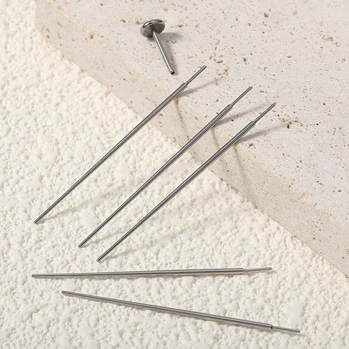 Yolev 6 Pcs Stainless Steel Piercing Taper 20G 0.8mm Piercing Changing Tool Puncture Aids Body Taper Piercing Kit
