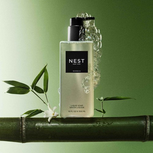 NEST New York Liquid Soap, Bamboo - 10 fl oz - Cleanses & Nourishes Skin - Approx. 300 Pumps Per Bottle - Gluten Free & Cruelty Free