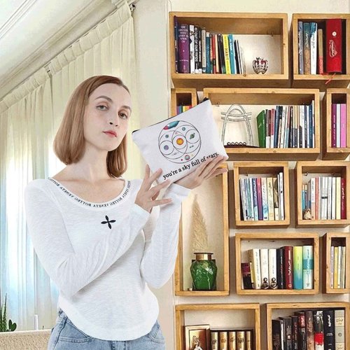 LEVLO Music Band Cosmetic Make Up Bag Star Moon Sun Lover Gift You'Re a Sky Full Of Stars Make Up Zipper Bag(You'Re a Sky Full Of Stars)