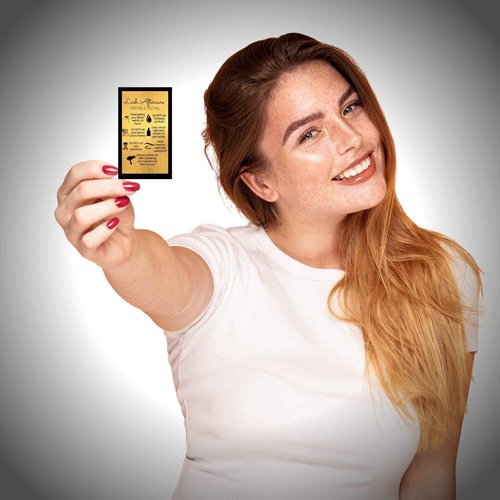 Lash Extension Aftercare Instructions Cards | 50 Pack | Double Sided Size 3.5 x 2" inches After Care (2-3 Week Fillers) | Black with Gold Look Design