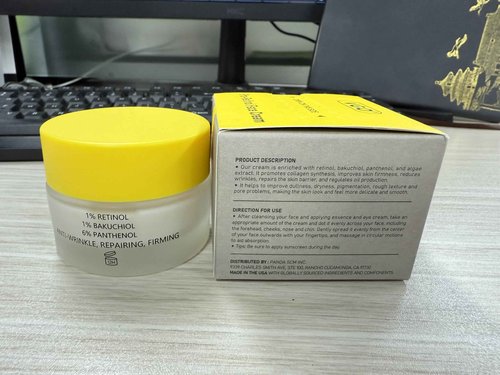 VGO Retinol Cream for Face, 1% Retinol, 1% Bakuchiol, Skin Tightening, Anti Aging and Wrinkle, Facial Firming Cream for All Skin Types 1.76 Fl Oz
