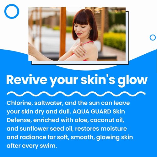 AQUA GUARD Beauty Pre-Swim Skin Defense | Prevents Dry, Itchy Skin | Protects from Pool Chemicals | Hydrating Formula | Made in California | Paraben, Phthalate & Gluten-Free (2-Pack)