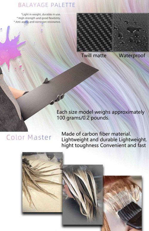 LingXuanGe Balayage Board Matte Board is a Hair Coloring Tool for Professional Salons and Hairdressers - Hair Coloring Board Coloring Dyeing Board(Matte Black J)