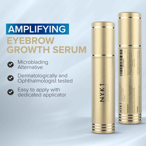 NYK1 CONCENTRATED Eyebrow Growth Serum For Thicker Brows (XL - 8ml) BrowForce Eyebrow Serum To Grow Brows Fuller Thicker Natural Eye Brow - Advanced Brow Growth Serums Formula For Eyebrows Regrowth