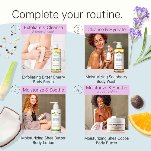 Tree to Tub Lavender and Peppermint Body Wash Sensitive Skin Dry Skin pH Balanced Moisturizing Body Wash Hydrating Sulfate Free Vegan Body Soap for Women & Men Organic Shea Butter Natural Aloe Vera