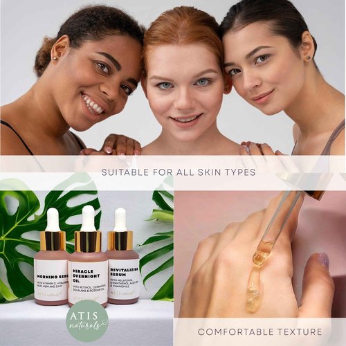 ATIS Facial Serum 3 Pack, Vitamin C Serum, Retinol Serum and Hyaluronic Acid Serum For Anti Aging & Wrinkle - Boost Skin Collagen, Hydrate & Plump Skin