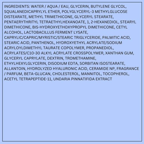 LANEIGE Water Bank Blue Hyaluronic Intensive Moisturizer Refill: Hydrating Face Cream for Very Dry Skin with Squalane & Peptide for Skin Barrier Support, Dermatologist-Tested