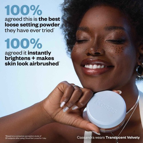 Kosas Cloud Set Loose Powder – Translucent Setting + Blurring Talc-Free Face Powder in Translucent Candy (Ultra Sheer Pink)