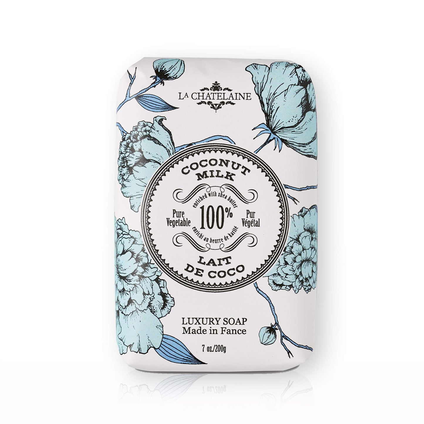 La Chatelaine Luxury Bar Soap | Natural Shea Formula (Coconut Milk, 7 oz)