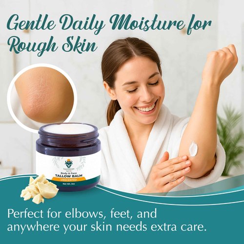 Tallowbourn Grass Fed Beef Tallow Balm for Face and Body with Shea Butter, Organic Jojoba Oil, Honey, and Beeswax – Beef Tallow for Skin – Unscented Balm – 2 oz
