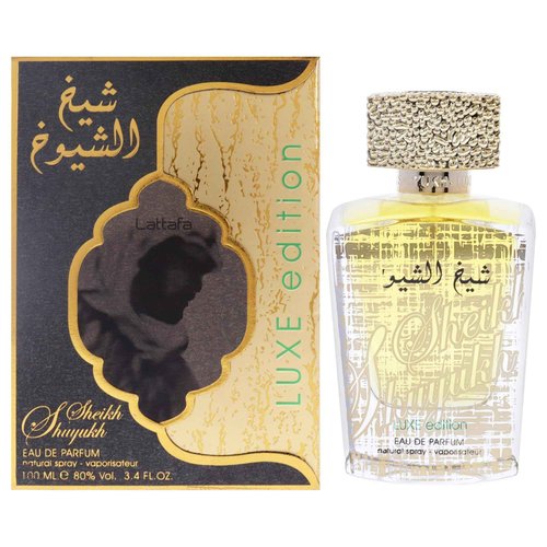 Lattafa Sheikh Al Shuyukh Luxe Edition – Spicy, Sweet, Woody, Amber – Eau de Parfum Spray Long-Lasting Fragrance for Unisex, 3.4 Ounce / 100 ml