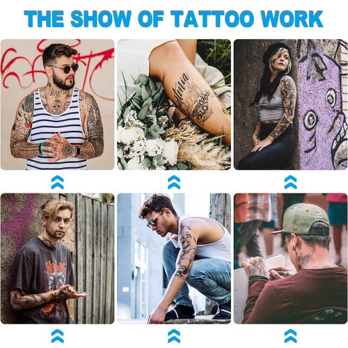 Emalla 3MM Fake Tattoo Skin - 20Pcs Premium Silicone Skin Practice Kit 7.48"x5.6" Double Sides Fake Skin Practice for Beginners and Artists Tattoo Supplies