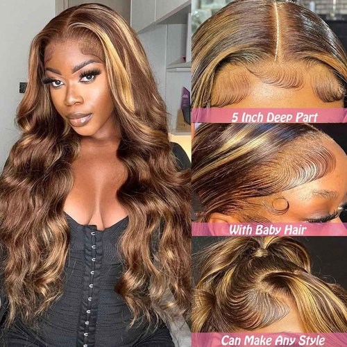 4/27 Closure 5x5 Hd Transparent Lace-Clsoure Body Wave 100% Human 10a Hair Extensions 150 Density With Baby Hair Pre-Plucked Free Part #427 Color 10 Inch