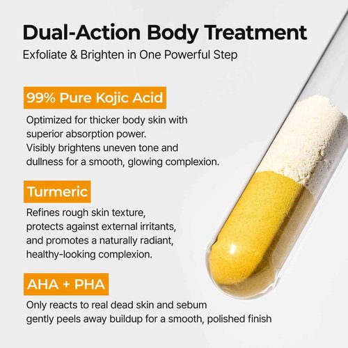 Dr.Melaxin Body & Face Peel Shot Duo Glow Rice Peeling Ampoule Kojic Acid & Turmeric spray