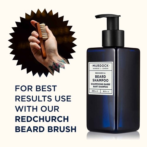Murdock London Beard Shampoo for Men – Sulphate-Free, pH-Balanced Natural Beard Wash for Softening, Beard-Druff Prevention & Skin Comfort – Barber-Approved, Natural Oils for Hydration (8.5 fl. oz.)