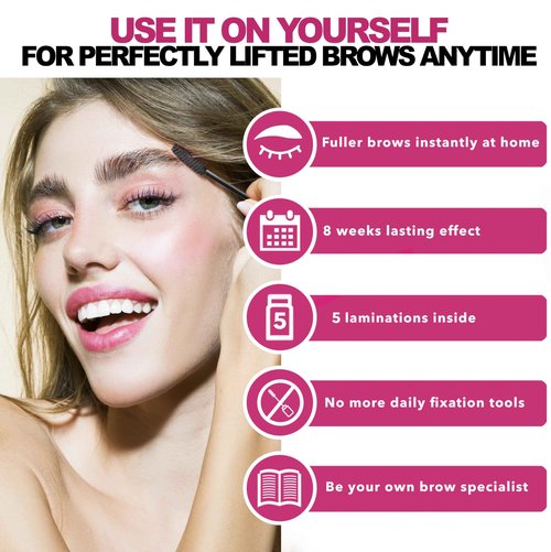 Professional Brow Lamination Kit | Eyebrow Lamination Kit for Professional or DIY Use at Home | Easy to Use | Brows Brushes Added