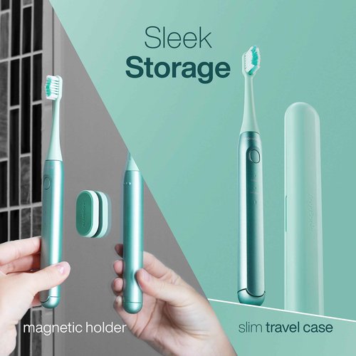 Aquasonic Icon Toothbrush & Water Flosser Bundle (Mint)