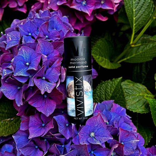Vivistix Solid Perfume Stick | Moonlit Mermaid scent | Portable, clean, fresh, aquatic travel perfume | Made in the USA | no parabens, phthalates, or preservatives