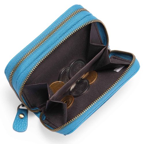 GOIACII Small Genuine Leather Wallet for Women, RFID Blocking Credit Card Holder Wallet