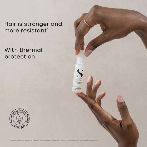 ALFAPARF MILANO Semi di Lino Reconstruction Reparative Lotion Treatment - Hair Repair for Damaged Hair, Adds Shine, Softness and Body - Thermal Protection - Anti Hair Breakage (6 Vials/2.64 oz)
