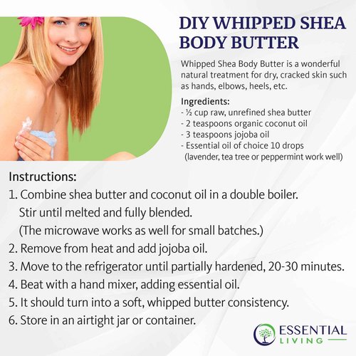 Essential Living: Unrefined Shea Butter - For Raw and Organic Body Butter, Body Scrub, Lotion, Hair Conditioner and Organic Soap Making - 16-oz. Jar - 100% Natural and Fair Trade