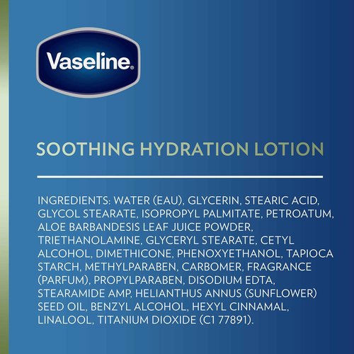 Vaseline Soothing Hydration 6-Pack – Intensive Care Moisturizing Hand and Body Lotion with Aloe, Ultra-Hydrating Lipids, 48 Hours of Moisture, 10 Oz Ea