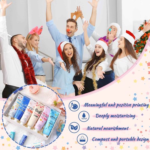 Dansib 36set/144pcs Best Team Ever Gifts Christmas Bulk Gifts for Coworkers Women Employee Appreciation Gift Christmas Party Favors Xmas Stocking Stuffers Items Travel Hand Lotion and Lip Balm Set