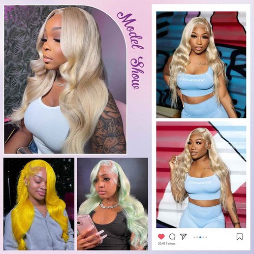 613 Blonde Body Wave Bundles Human Hair 16 inch 100% Unprocessed Virgin Human Hair Single Bundle 12A Human Hair Weave Extensions