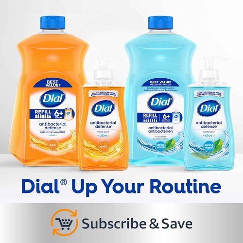 Dial Antibacterial Defense Liquid Hand Soap + Aloe, Aloe Scent, 11 Fl Oz (Pack of 12), Dermatologist-Tested Hand Wash, Gentle Formula