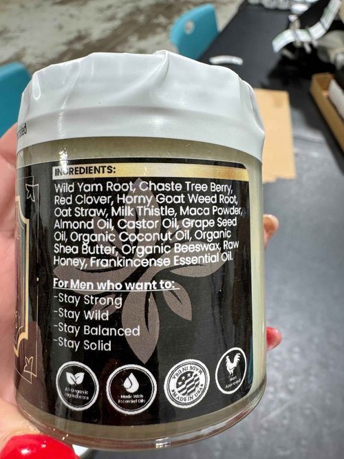 Genesis Solomon's Secret Men's Wild Yam Root Cream – Organic Vitality Support for Men, Non-Toxic, Made in the USA – Safe & Gentle Organic Formula for Skin and Wellness (4oz Jar)