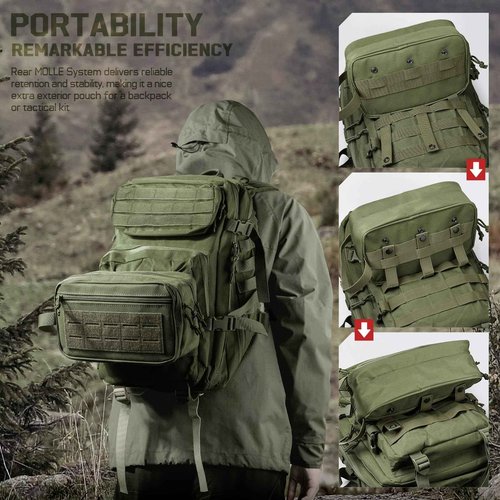 RXW Toiletry Bag for Men, Tactical Dopp Kit Military Hygiene Bag Mens Toiletry Travel Bag MOLLE EDC Pouch Small Toiltries Travel Bathroom Shaving Kit Shower Bags