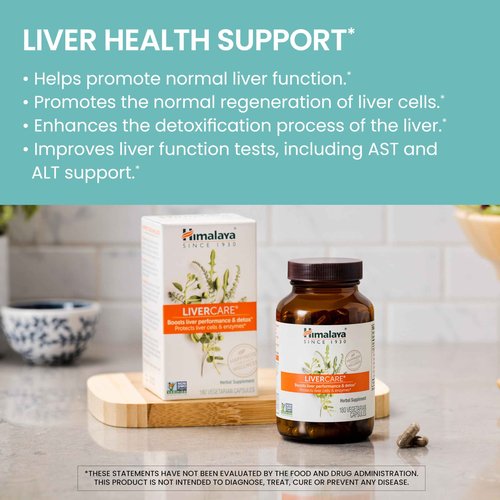 Himalaya LiverCare, 90 Day Supply - Herbal Liver Support Promoting Waste Elimination, Liver Cleanse, Detox, and Bile Production - Vegan, Non-GMO, Gluten Free, 375 mg, 180 Capsules