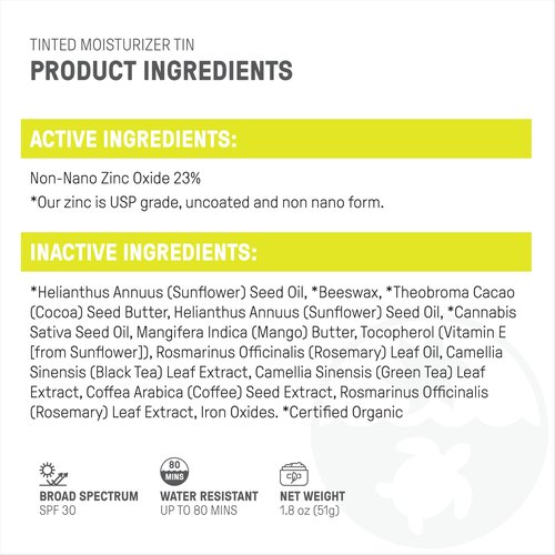 Raw Element Ultra-Moisturizing Tinted Face Cream, Non Toxic Mineral Face Sunscreen, Daily Tinted Moisturizer, Non-Nano Zinc Oxide, Reef Friendly, All Ages, SPF 30, 1.8 oz, Bronze, Pack of 1