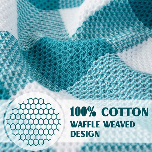 Checkered Washcloths 12 Pack – 100% Cotton Face Towels for Family Use, Quick-Dry & Soft, 13 x 13 in, Bathroom Towels in 4 Colors
