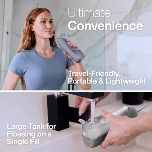 Aquasonic Icon Toothbrush & Water Flosser Bundle (Stone)