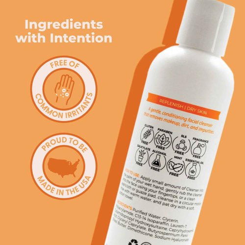 Cleure Lotion Cleanser for Dry Sensitive Skin, Free of Fragrance, Gluten, Paraben, Salicylate and Non Comedogenic (8 oz, 2 Pack)