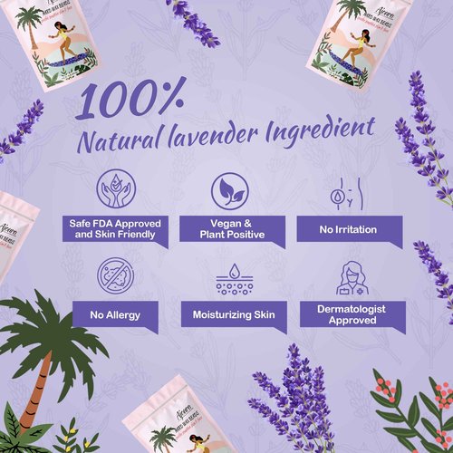 Ajoura Hard Wax Beads 2-Pack:Cream & Lavender Wax for Coarse Hair Removal -1lb each