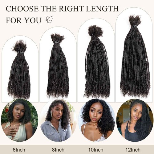 DAIXI Handmade Interlocking Sisterlocks Curly Tips 100% Real Human Hair Permanent Micro Locs Extensions Natural Looking Soft Dreadlocks Can Be Bleached and Dyed.(1B - 0.2cm, 6 Inch 30 Strands)