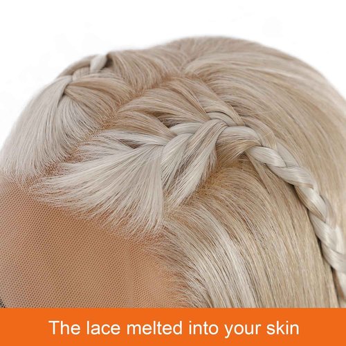 QD-Udreamy 13x4 Lace Front Wigs, Blonde Lace Front Long Straight Wigs for Women Middle Part Glueless Straight Hair Pre Plucked with Hairline For Black Women 26 Inch